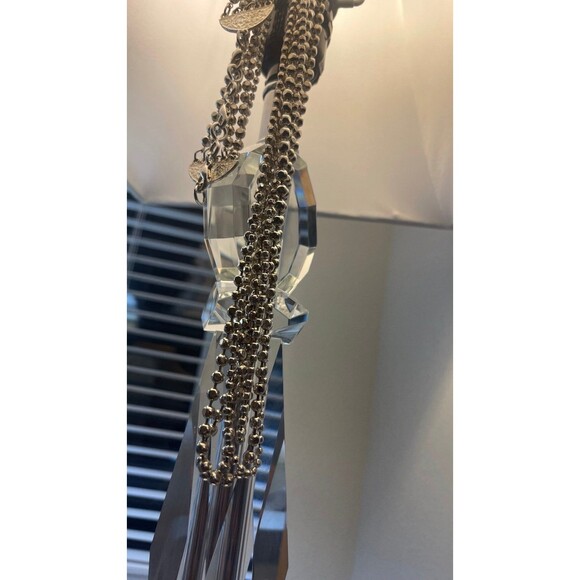 Multi layered silver  necklace - Picture 7 of 7